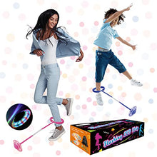 Load image into Gallery viewer, Todos Aman Rocket Flashing LED Ankle Skip Ball 1 or 2 PK Fun Family Jumping Exercise Fitness Coordination Balance Extra Energy Burning Great Cool Toy Gift for Ages 5 6 7 8 9 10+ Kids &amp; Adults
