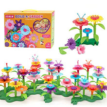 Load image into Gallery viewer, GEMEM Flower Garden Building Toys 148 Pieces Plastic Clay Flowers Kit Stem Toy for Preschool boy and Girl Birthday for Kids Ages 3 4 5 6 7 Years Old
