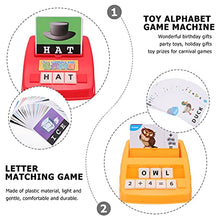 Load image into Gallery viewer, Toyvian 2 Sets Kids Matching Letter Games Machine Early Educational Toys with Flash Cards Spelling Game for Preschooler Kindergarten
