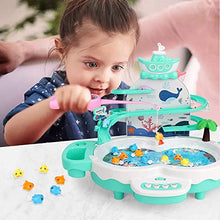 Load image into Gallery viewer, Magnetic Fishing Games Toys for Kids - 3in1 Premium Version Electric Fishing Toys for Toddlers with Songs Story &amp; Animal Sounds - Toddler Preschool Learning Toys for 3 4 5 6 Year Old Girls Boys

