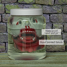 Load image into Gallery viewer, Skeleteen Laboratory Head in Jar - Gory Fake Severed Face Scary Party Decorations Props for Insane Asylum Haunted House Dcor
