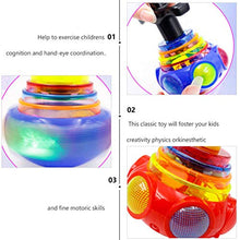 Load image into Gallery viewer, 2Pcs pin Tops Spinning Top Toy with Music LED Shining Gyro Toys Funny Party Supplies for Kids Spinning Tops Kids Light up Toys
