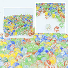 Load image into Gallery viewer, Bulk Marbles  1000 Cats Eyes Marbles, Small 5/8 Glass Marbles Game, Toy Marbles Set with Red, Blue, Yellow, and Green Cat Eyed Marbles, Bag of Marbles Bulk Slingshot Ammo, Classic Childrens Game
