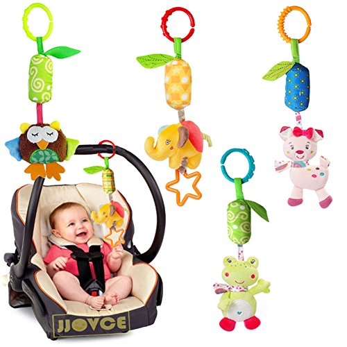 ACHICOO Baby Toys Lovely Soft Animal Handbell Rattles Baby Crib Stroller Aeolian Bells with BB Device The Elephant Bells About 29cm Kid GIFS