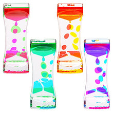 Load image into Gallery viewer, CAILINK Liquid Motion Bubbler, 4 Pack Stress Management Sensory Toys, Relief Fidget Bubbler,Relaxing Water Timers,ADHD Anxiety Autism Activity,Office Home Colorful Hourglass Desk Decor
