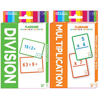 BAZIC Multiplication & Division Flash Cards, Number Math Calculation Card Game Education Training Learning Practice Smart, Great for Kids Activities at Home School Classroom (36/Pack), Set of 2-Pack