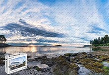 Load image into Gallery viewer, PigBangbang,20.6 X 15.1 Inch,Premium Basswood Large Size - Galiano Island Sunset Clouds Trees Sea Coast British - 300 Piece Jigsaw Puzzle
