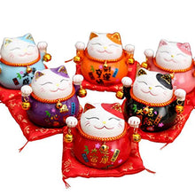 Load image into Gallery viewer, IMIKEYA Japanese Cat Piggy Bank Ceramic Neko Lucky Cat Coin Bank Feng Shui Piggy Box Luck and Fortune Collectible Figurine Statue for 2021 New Year Ornament(Orange)
