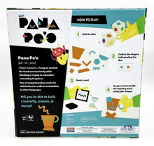 Load image into Gallery viewer, Pana Po&#39;o Shape Game - Draw Object Card and Use Shapes to Create The Item in One Minute - Speed is Required! - Ages 8 and Up - Contains 70 Cards, 2 Dice, and 84 Shapes by Outset
