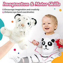 Load image into Gallery viewer, SpecialYou Tiger Hand Puppet Jungle Friends Plush Animals Toy for Imaginative Play, Storytelling, Teaching, Preschool &amp; Role-Play, 8
