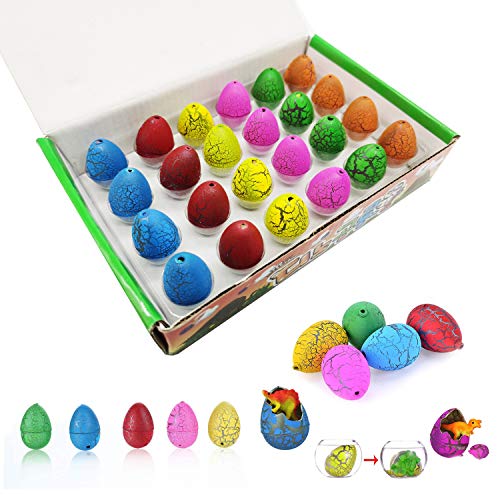 Dinosaur Eggs Hatching Toys - Hatch Easter Colorful Dinosaur Egg Toys Crack Novelty Mini Dino Egg Assorted Color Grow in Water - Dinosaur Party Supplies Favors for Kids (Color 24)