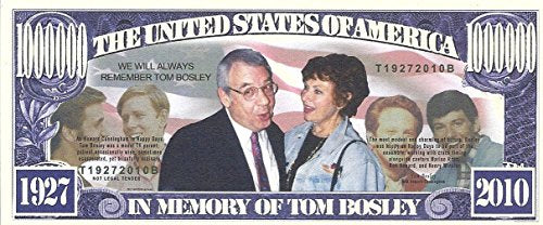 Happy Days in Memory of Tom Bosley Million Dollar Bill Banknote