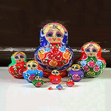 Load image into Gallery viewer, HSAN Russian Nesting Dolls 10 Piece Set Basswood Hand-Painted Matryoshka Doll Chinese Style Nesting Dolls Toy Decoration Gift (Color : A)
