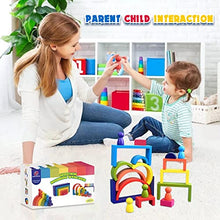 Load image into Gallery viewer, BOZE SUPOD Wooden Toys Rainbow Stacking Blocks-Montessori Toys Building Blocks for Toddler Age 1 2 3 4 Years Old Open Ended Preschool Activity Educational Toy Gifts for Kids-19PCS
