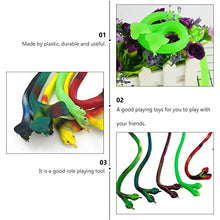 Load image into Gallery viewer, TOYANDONA 10 Piece Realistic Rubber Snake, Fake Two Heads Snake Toy for Garden Prop to Scare Birds, Halloween Prank Toy (Random Color)
