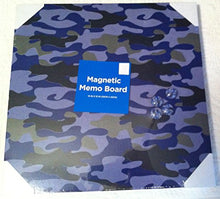 Load image into Gallery viewer, Blue Camo Magnetic Message Board with 4 Camo Magnets 13&quot; x 13&quot;
