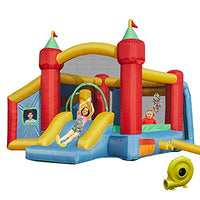 Kinbor Inflatable Bounce House Slide Jumping Area Castle with Blower for Kids Football Basketball Playing Outdoor Indoor Party