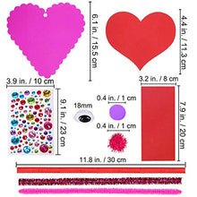 Load image into Gallery viewer, Winlyn 24 Sets Valentine&#39;s Day Heart Ornaments Decorations DIY Foam Heart Valentine Craft Kits Assorted Foam Heart Shapes Stickers Pom-poms Googly Eyes for Kids Classroom Art Activity Gift Exchange
