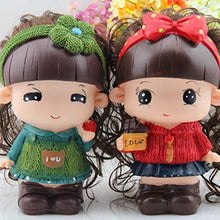 Load image into Gallery viewer, Kylin Express Pretty Girl Piggy Bank for Saving Money Coin Bank Home Decor Ornaments Red
