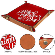 Load image into Gallery viewer, Dice Tray Valentine&#39;s Day Red Dice Rolling Tray Holder Storage Box for RPG D&amp;D Dice Tray and Table Games, Double Sided Folding Portable PU Leather
