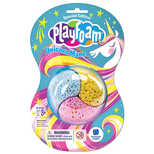Educational Insights Playfoam Limited Edition Unicorn Mane Jumbo Pod Party Pack, Set of 12, Fidget, Sensory Toy for Boys & Girls, Ages 3+