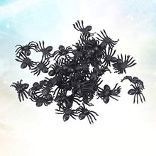 Load image into Gallery viewer, KESYOO 300pcs Halloween Plastic Spiders Simulated Black Spiders Fake Insect Prank Toy Party Supplies Halloween Party Decorations
