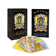 Load image into Gallery viewer, IXIGER Classic Tarot Cards Deck with Guide Book 78pcs Tarot Cards for Beginners to Advanced, Dark Tarot Deck, Durable Oracle Cards
