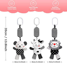 Load image into Gallery viewer, rolimate Baby Toy Cartoon Animal Stuffed Hanging Rattle Toys, Baby Bed Crib Car Seat Travel Stroller Soft Plush Toys with Wind Chimes, Best Birthday Gift for Newborn 0-18 Month
