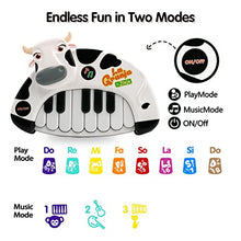 Load image into Gallery viewer, La Granja De Zenon Piano Keyboard Toy for Kids, La Vaca Lola 1 2 3 4 Year Old Girls First Birthday Gift,13 Keys Multifunctional Musical Electronic Toy Piano for Toddlers
