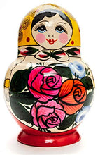 Load image into Gallery viewer, Semenovskaya Russian Matryoshka Nesting Doll Yellow Round 10 pcs Inside
