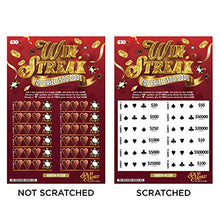 Load image into Gallery viewer, Laugh In The Box Prank Gag Fake Lottery Tickets 8 Tickets Total 4 of Each Winning Design Looks Like a Real Scratcher Joke lotto Ticket Win $5,000 or $25,000 Funny Money
