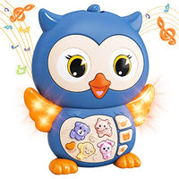 XINQEOW Baby Music Owl Keyboard Toy - Early Learning Musical Toy 6 to 12 Months Infant Light Up Toy Lovely 3 Play Modes Educational Gift for Kids