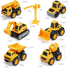 Load image into Gallery viewer, Construction Truck Toys, GEYIIE Construction Vehicles Site for Kids Engineering Toys Cars Playset for Boys, Excavator Digger Tractor Bulldozer Dump Cement Steamroller Crane, Sandbox Trucks Vehicles
