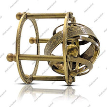 Load image into Gallery viewer, Brass Antique Armillary, Sphere Globe Replica 9cm, Astrolabe Nautical Marine Tabletop Globe, Office Decor, Anniversary Gift, Home Decor, Best Gift Idea
