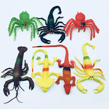 Load image into Gallery viewer, KESYOO 12pcs Halloween Insect Toys Spider Lizard Scorpion Lobster Figurine Horror Prank Toys for Halloween Haunted House Decor (Mixed Color and Style)
