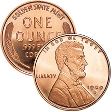 Load image into Gallery viewer, 1 oz .999 Pure Copper Round/Challenge Coin (Lincoln Bust Cent)
