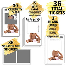 Load image into Gallery viewer, Baby Shower Games  Find the Baby Mom Scratch Off Celebrity Cards, Baby Shower Party Games Supplies  36 Cards(MA02-heiR)
