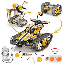 Load image into Gallery viewer, Stunt Remote Control Car, 3-in-1 Race Car Building Block Set, Robot Tank Tracked Racing Cars, Best Gift for Boys Aged 8-12, Girls, Kids and Adults, New 2022 (395 Pieces)

