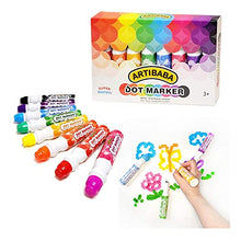 Load image into Gallery viewer, DOT MARKERS 8 COLOR PACK Easy Grip Fun Art Activity Beautiful Vivid Colors Easy Creative Art Medium for Art Beginner Coloring Painting Counting Writing Dabber Marker No Mess
