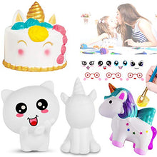 Load image into Gallery viewer, Paint Your Own Squishy Sensory Toys, 4 DIY Squishy Slow Rising Relieves Stress and Anxiety Fidget Toy for Children Adults, 3D Blank Arts&amp; Crafts Squishies DIY Dessert &amp; Animal Squishy Painting Toys
