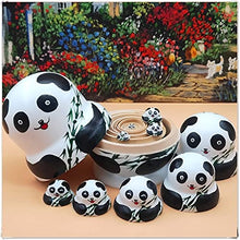 Load image into Gallery viewer, XIAOQIU Russian Nesting Dolls Panda Russian Nesting Dolls 10 Pcs Matryoshka Dolls Set Animal Theme Toy for Kids Birthday Home Room Decoration Matryoshka Doll
