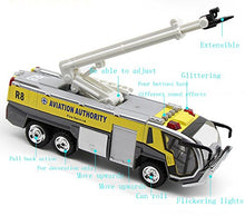 Load image into Gallery viewer, Ailejia Airport Fire Engine Toys Diecast Fire Truck Engine Pullback Friction Toy Engineering Vehicle fire Truck Model (red)
