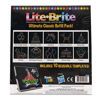 Basic Fun Lite Brite Ultimate Classic Refill Pack - Celebration Theme - 10 Reusable Templates - Amazon Exclusive