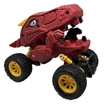 Load image into Gallery viewer, Aeromax Dino-Faur Pull Back Dinosaur Truck, Red with Yellow Accent (PBDB-B)
