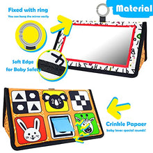 Load image into Gallery viewer, Epessa Floor Mirror Toy for Baby Tummy Time, Montessori Sensory Toys Black and White High Contrast for Car Seat Stroller Toys Gifts for Toddlers
