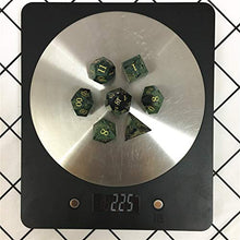 Load image into Gallery viewer, Amatolo Handmade Natural Gemstone Dice Set, Collection Jade Dices for Dungeons &amp; Dragons (D23 Bird Rock Stone)
