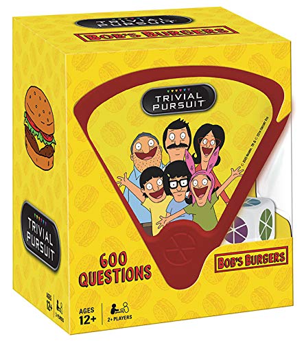 USAOPOLY Trivial Pursuit Bob's Burgers (Quickplay Edition) | Trivia Game Questions from Bob's Burgers | 600 Questions & Die in Travel Container | Officially Licensed Bob's Burgers Game
