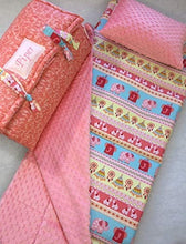 Load image into Gallery viewer, Boho Baby Coral Quilted Nap Mat
