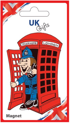 I LUV LTD Comic UK Policeman and Phonebox Magnet