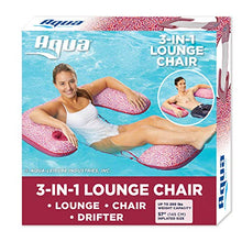 Load image into Gallery viewer, Aqua Mosaic 3-in-1Pool Chair Float Inflatable FloatingPoolChair for Adults with Length-Adjust Toggles  Use as a Lounge,Chair, or Drifter  Burgundy Mosaic
